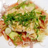 ★トマト・胡瓜・蒸し鶏の香味野菜胡麻ドレサラダ★